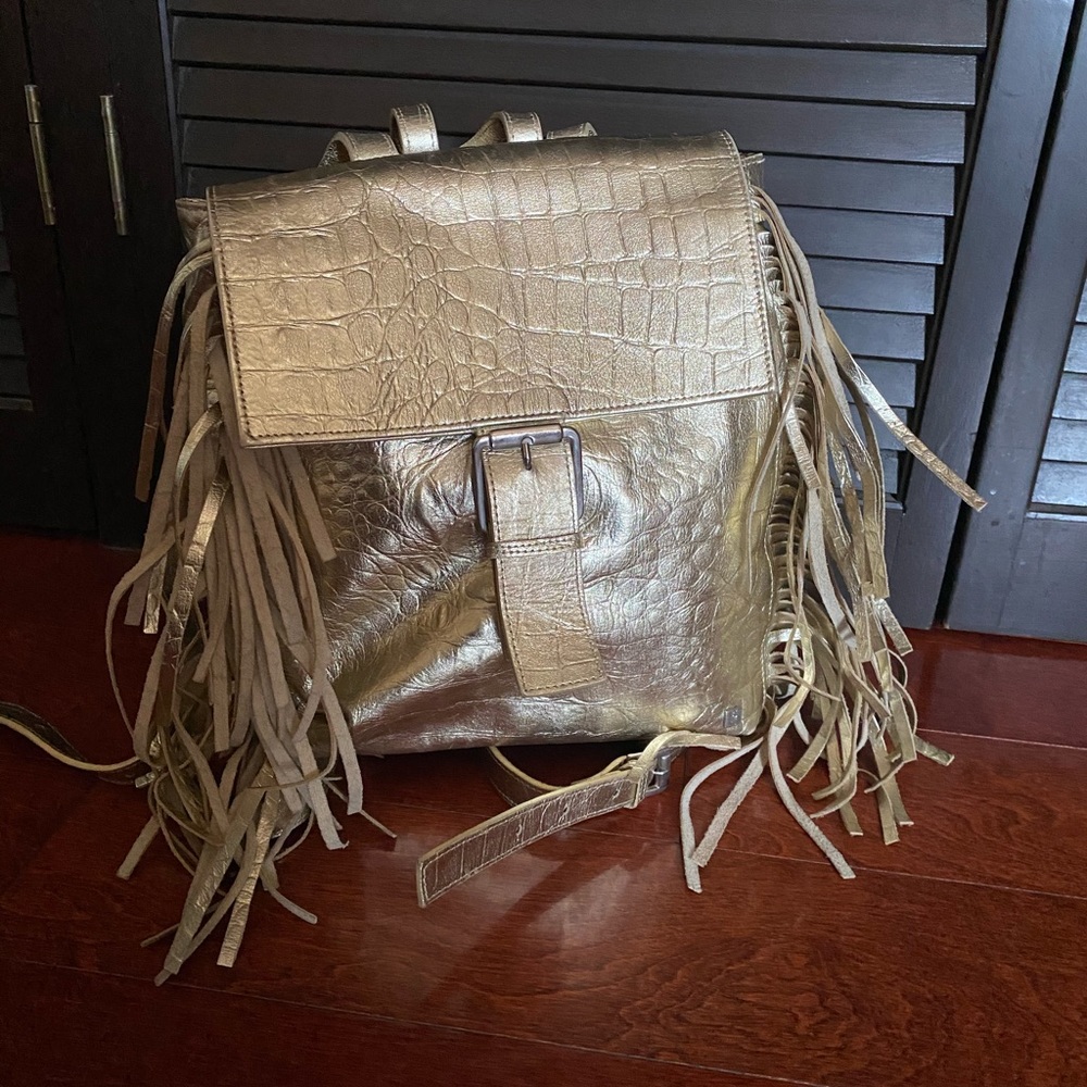 Carolina Crowley Gold Backpack
